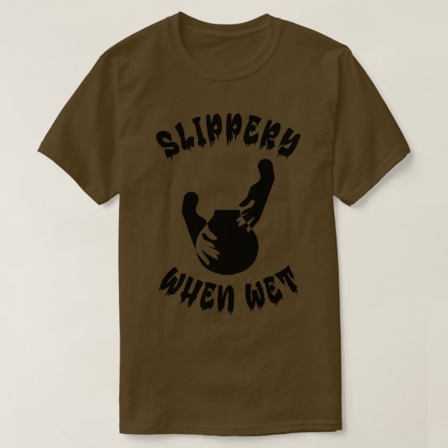T-shirt WallaceR2 Slipperie lorsque l'argile humide 1B (Design devant)