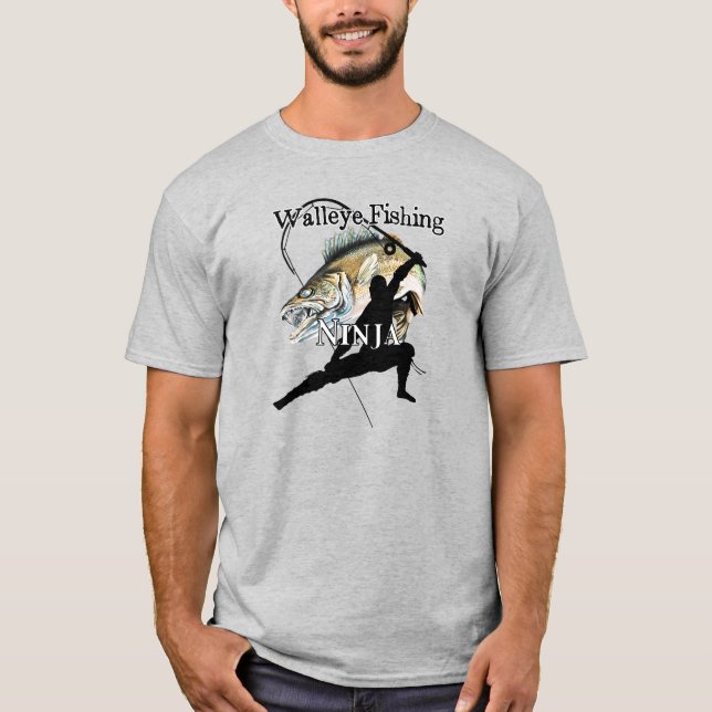 T-shirt Walleye Fishing Ninja Light Fishing (Devant)