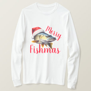 T-shirt Walleye "Merry Fishmas"
