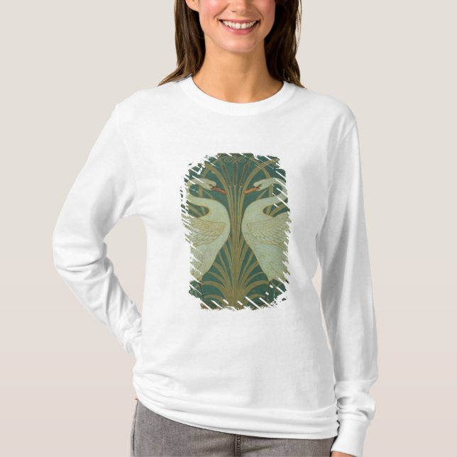 T-shirt Wallpaper la conception pour le panneau du "cygne, (Devant)