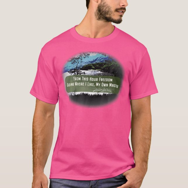 T-shirt Walt Whitman Citation Sur La Liberté (Devant)