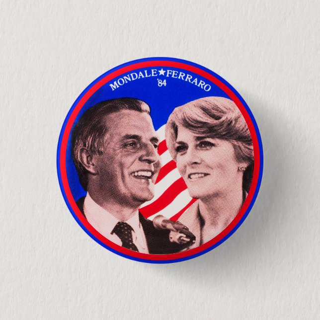 T - Shirt Walter Mondale Geraldine Ferrero Button (Vorderseite)