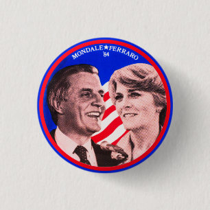 T - Shirt Walter Mondale Geraldine Ferrero Button