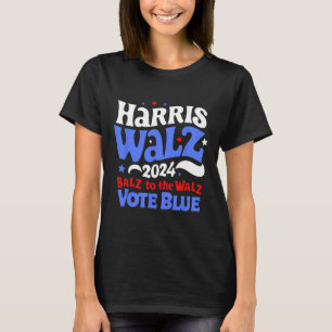 T-shirt Walz 2024 Election Balz To The Walz Vote Blue Funn