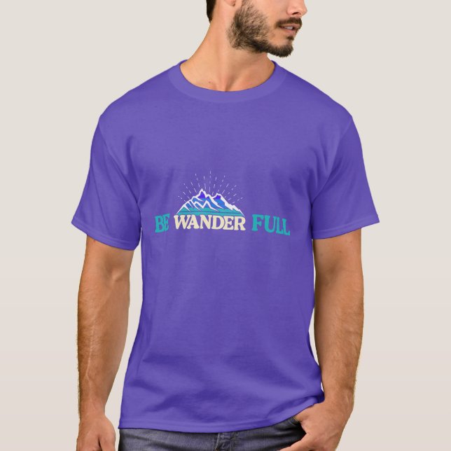 T-shirt Wanderfull Hiker Summit Sport Mountaineer gift vin (Devant)