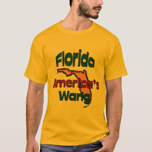 T-shirt Wang de l'Amérique de ~ de devise d'état de la