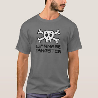 T-shirt Wannabe Gangster Crâne et conception de mots crois