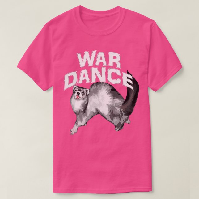 T-shirt War Dance Cute Ferret (Design devant)