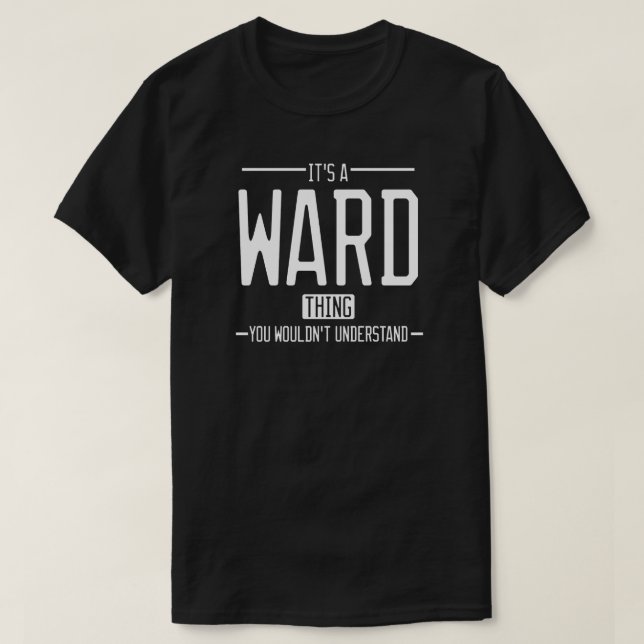 T-shirt Ward drôle nom de famille drôle (Design devant)