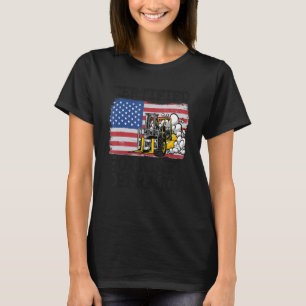 T-shirt Warehouse American Flag Forklift Certified Forklif