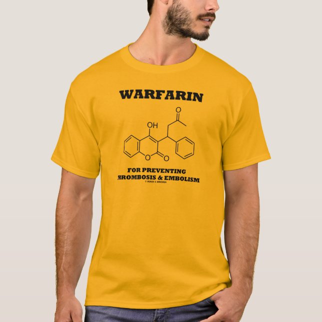T-shirt Warfarine pour empêcher la thrombose et (Devant)