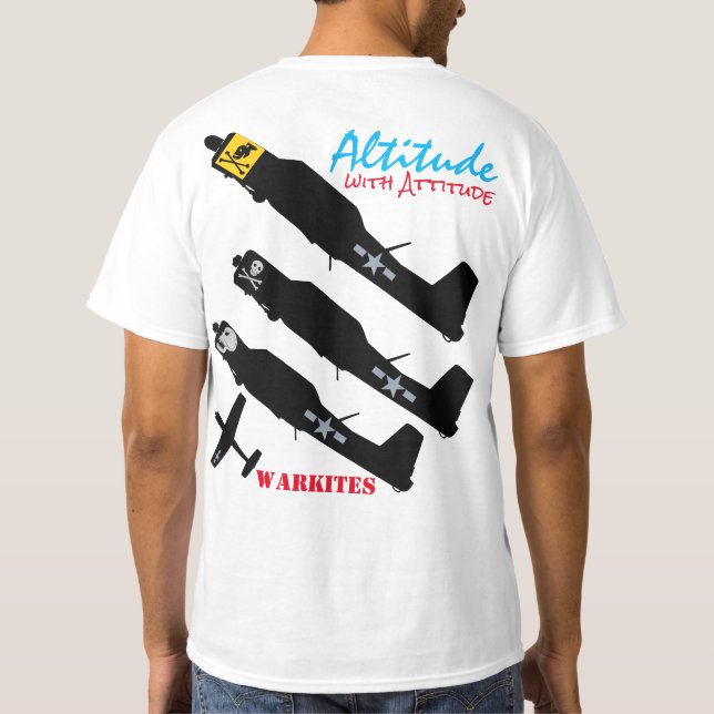 T-shirt Warkites CJ6A "altitude avec l'attitude " (Dos)