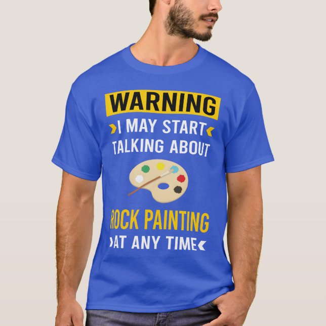 T-shirt Warning Rock Painting vintage (Devant)