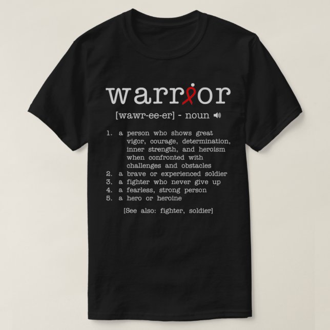 T-shirt Warren Sickle Cell Anemia Awareness Supporter Ribb (Design devant)