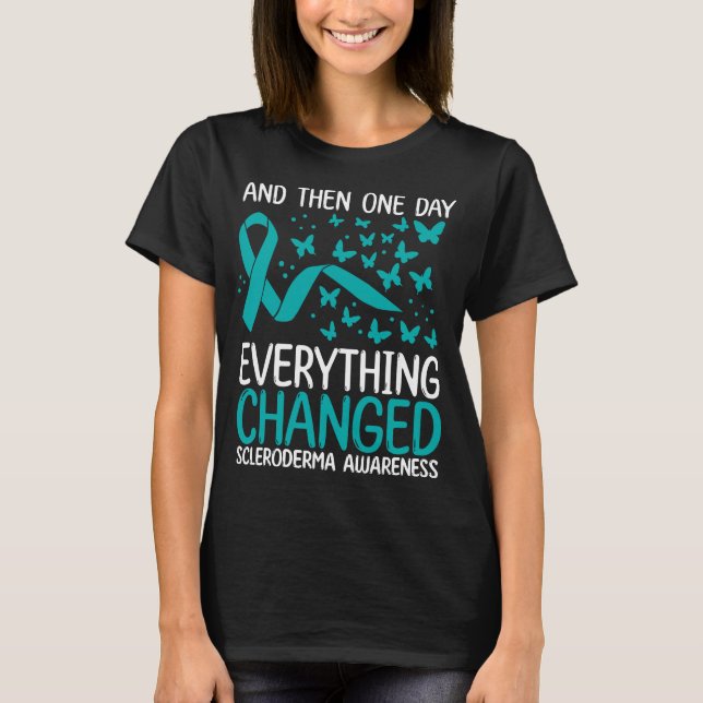 T-shirt Warrior Ribbon Fighter Scleroderma Awareness (Devant)