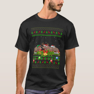 T-shirt Warthog Lover Xmas Lighting Santa Ugly Warthog Chr