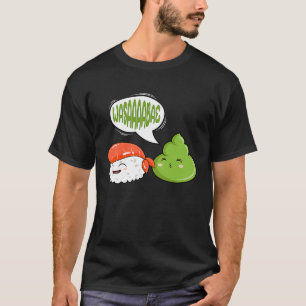 T-shirt Wasabi Saumon Sushi japonais Pâte de cheval Con