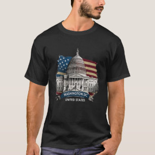 T-shirt Washington DC Capitol Hill USA Souvenirs Cadeaux H