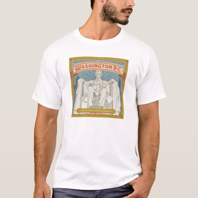 T-shirt Washington DC | Mémorial de Lincoln (Devant)