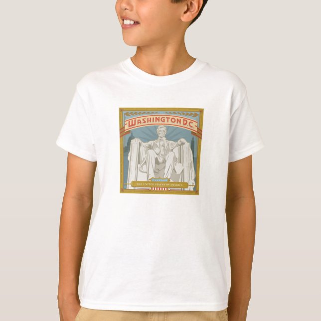 T-shirt Washington DC | Mémorial de Lincoln (Devant)