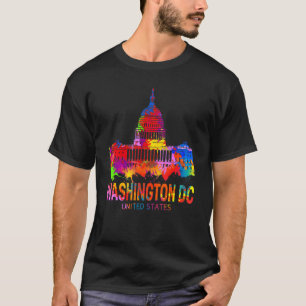 T-shirt Washington Dc Tie Dye Wn American Graphic