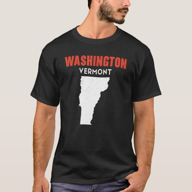 T-shirt Washington Vermont USA State America Travel Vermon (Devant)