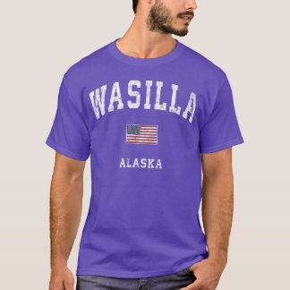 T-shirt Wasilla Alaa Ak American Flag Sports gift retro