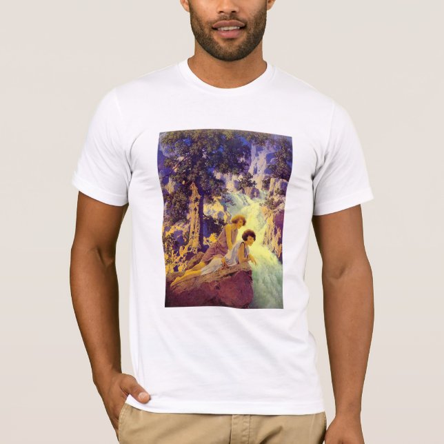 T - Shirt: Wasserfall - von Maxfield Parrish T-Shirt (Vorderseite)