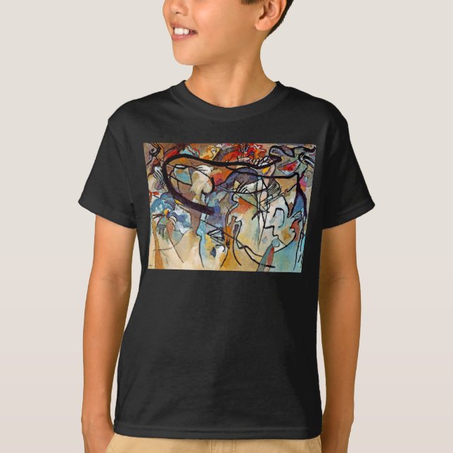 T-shirt Wassily Kandinsky - Composition Cinq Art Abstrait (Devant)