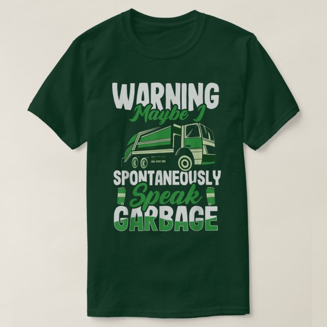T-shirt Waste Management Recycling Dumb Trash Garbage Truc (Design devant)