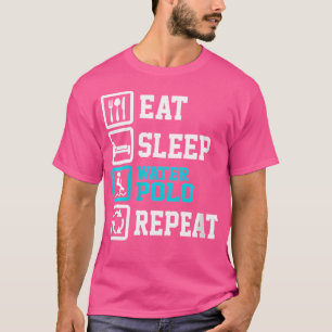 T-shirt Wat Mange Sleep Water Polo Répéter Funny Water Pol