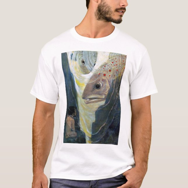 T-shirt Water Baby and Fish, Jessie Willcox Smith (Devant)