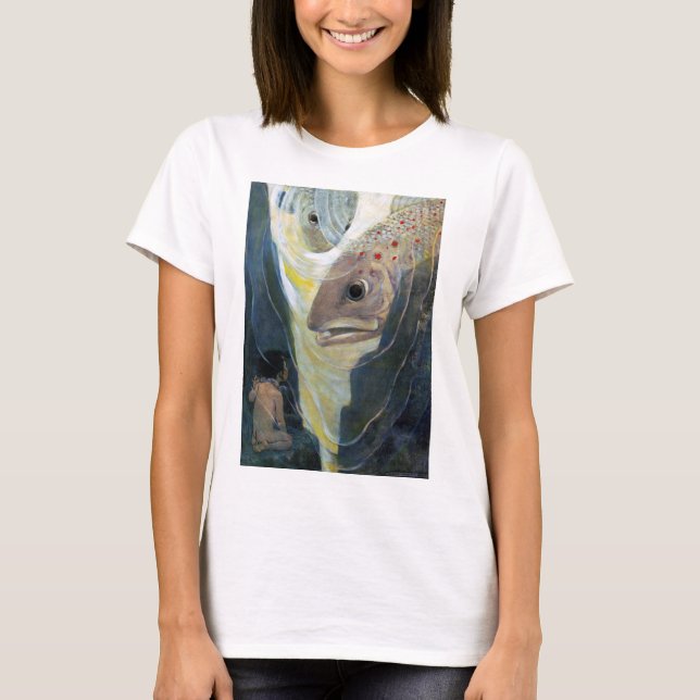 T-shirt Water Baby and Fish, Jessie Willcox Smith (Devant)