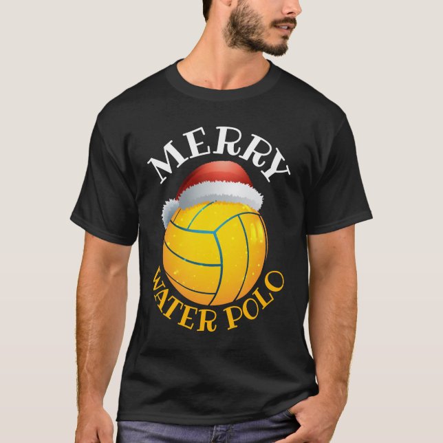 T-shirt Water Polo Christmas Ball Santa Hat (Devant)