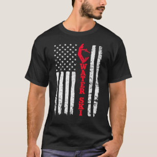 T-shirt Water Ski Usa drapeau américain Sport Ventilateur