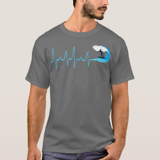 T-shirt Water Wave Heartbeat Surfing
