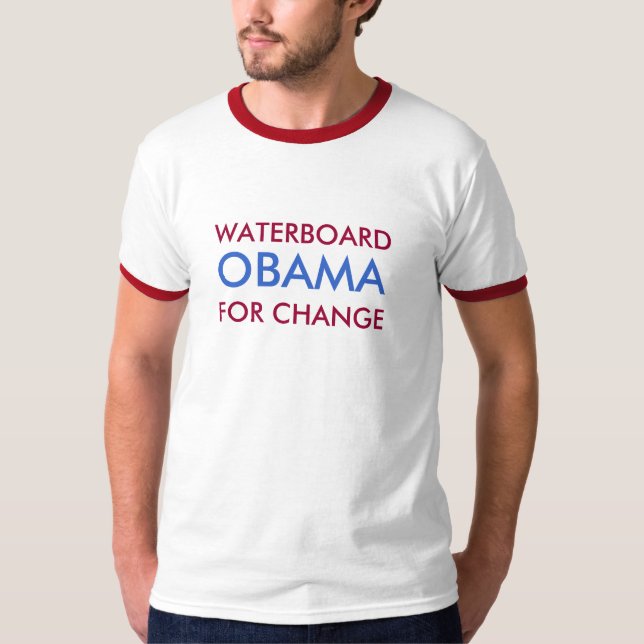 T-SHIRT WATERBOARD, OBAMA, POUR LE CHANGEMENT (Devant)