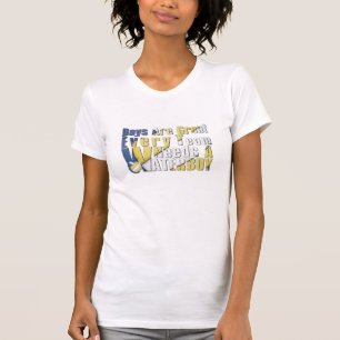 T-shirt Waterboy Volleball en bleu et jaune