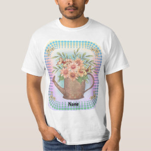 T-shirt Watercan Pink Daisies
