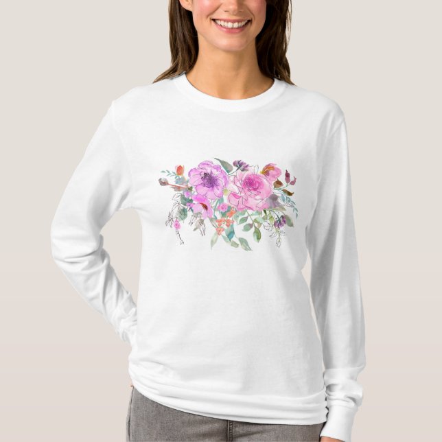 T-shirt Watercolor Bouquet (Devant)