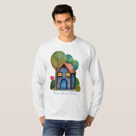 T-shirt Watercolor cute Home Sweet Home Art