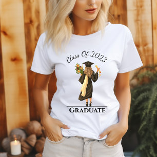 T-shirt Watercolor Girl Graduate 1 Femme