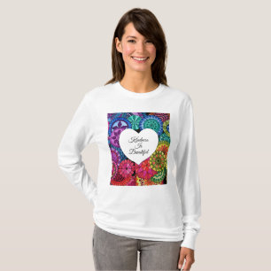 T-shirt Watercolor Rainbow Mandala With Heart
