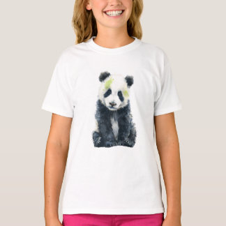 T-shirt Watercolor Splash Baby Panda Kids