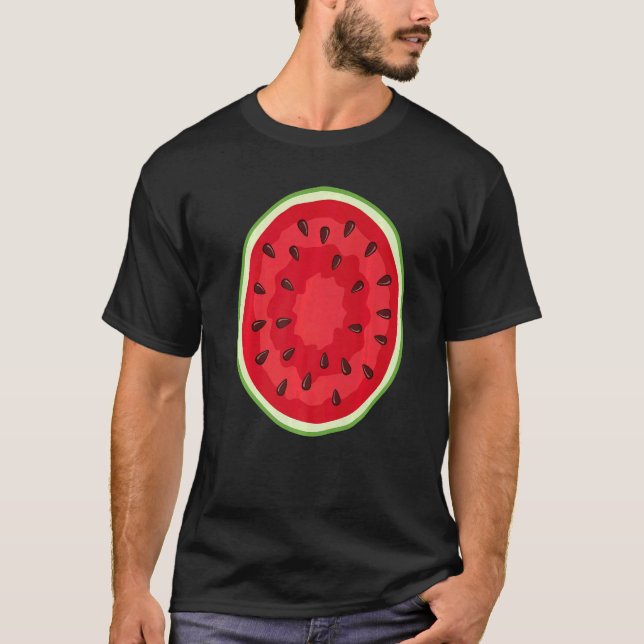 T-shirt Watermelon Costume Crew   Halloween Costume Fruit (Devant)