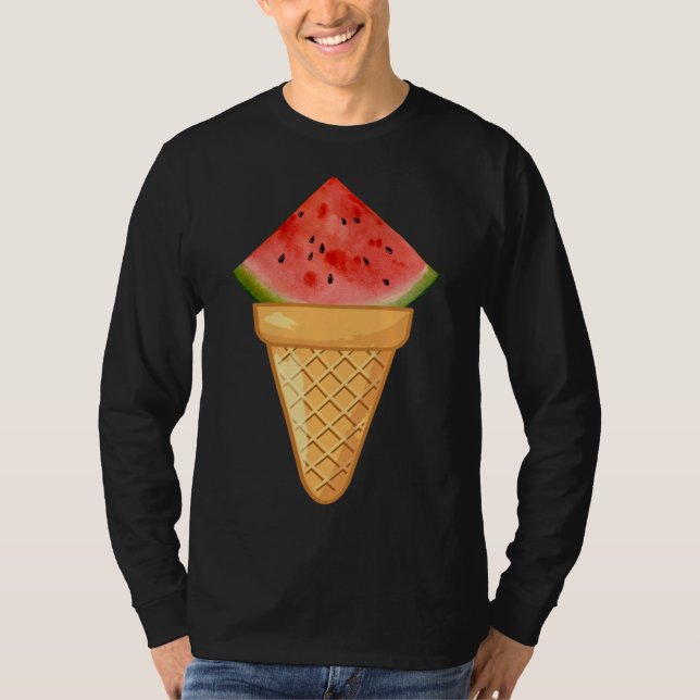 T-SHIRT WATERMELON CRÈME DE GLACE - FRUITS ET CRÈME DE GLA (Devant)