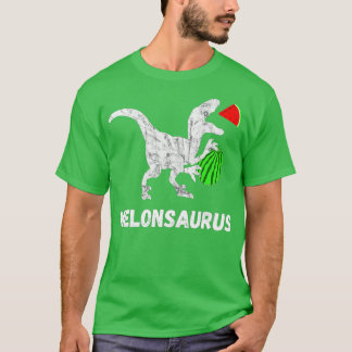 T-shirt Watermelon Dinosaures Funny Melon Dino Fruit d'été