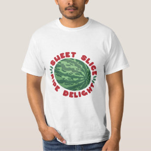 T-SHIRT WATERMELON FRUIT PLAT DOUCE TRANCHÉ LICE RIPE PLAT