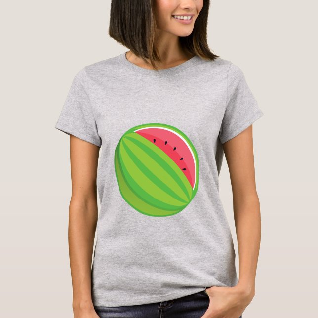 T-shirt Watermelon Pregancy Belly Drôle (Devant)