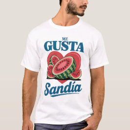 T-shirt Watermelon Retro "Me Gusta Sandía" Summer Tee